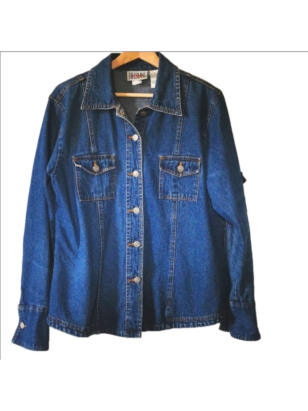 BILL BLASS 80's Vintage denim jean jacket. Size Medium. EUC